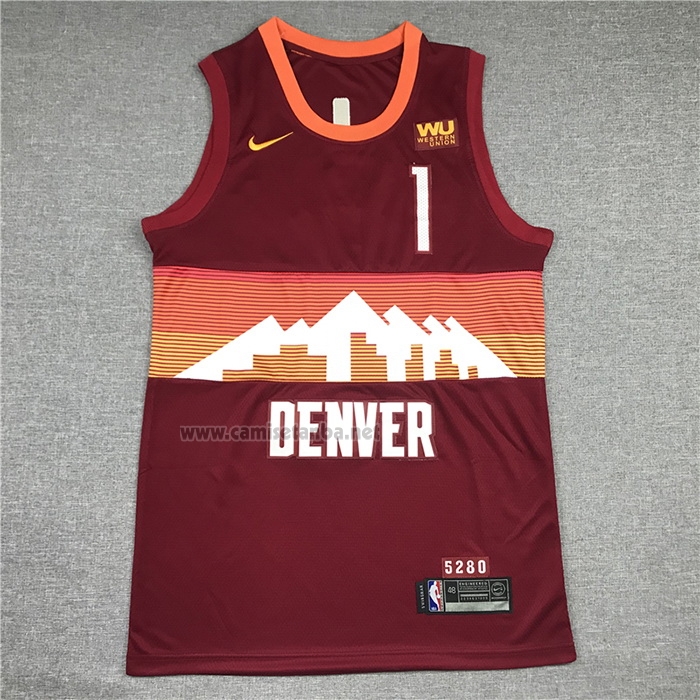 Camiseta Denver Nuggets Michael Porter #1 Ciudad 2020-21 Rojo